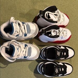 Nike Kids' Sneakers in White, Blue, and Red. Excellent condition. all 3 for $40